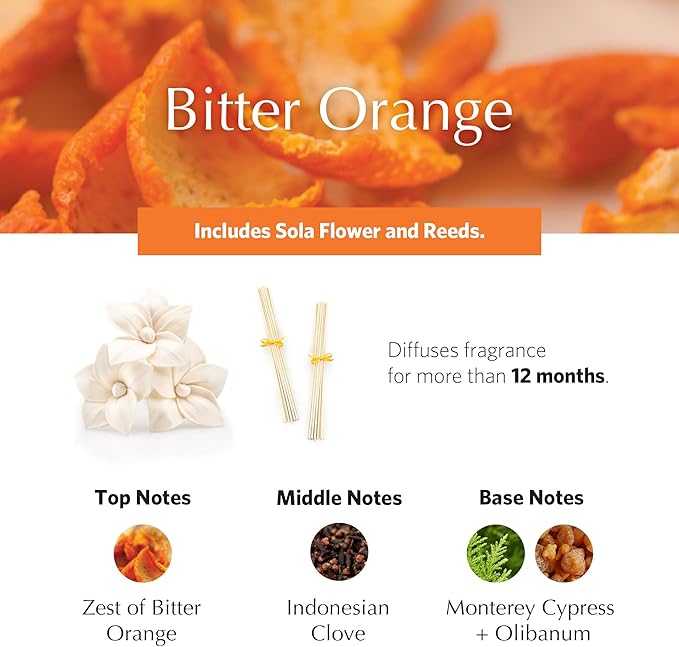 AGRARIA AirEssence Flower and Reed Diffuser Set Handmade Sola Flower Botanical Home Fragrance Set Scented Oil Reed Diffuser Gift for All Occasions