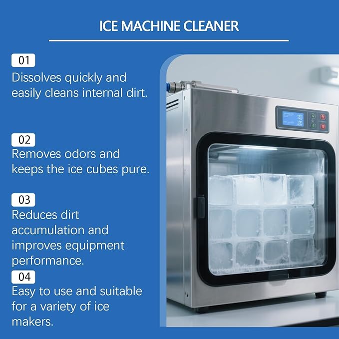Ice Machine Cleaning Tablets - Descaling &amp Odor Removal For Countertop/Undercounter Units 12-Pack(2pcs)