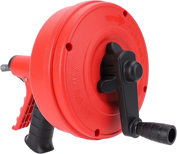 aqxreight Plumbing Snake 2 Modes Efficient 65 Manganese Steel Spring Drain Clog Remover for Kitchen Toilet 5m Spring Blockages Its of Manganese to Unblocking The Drain Clear (5m)