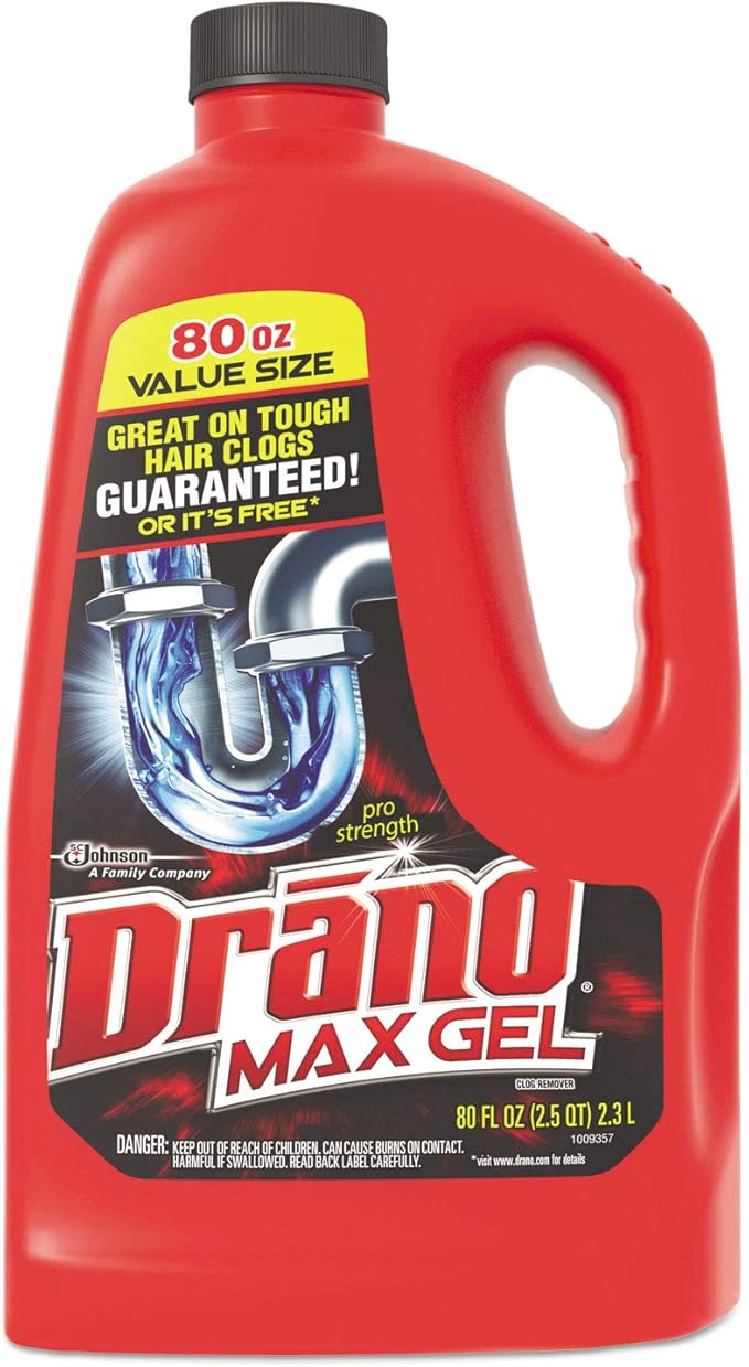 Drano Max Gel Clog Remover 80-Ounce 6-Pack
