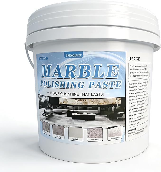 Granite Polishing Paste Marble Cleaner Countertop Quartz Polish Granite Polishing Kit | Marble Cleaner and Polish - Enhances Shine &amp Maintenance Safe for Stone Surfaces 5 Kg