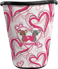 Personalized Valentine's Day Waste Basket - Double Sided (Black)