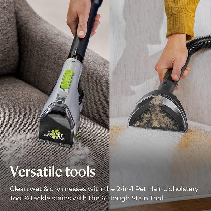 BISSELL Revolution HydroSteam Pet Carpet Cleaner Upright Deep Cleaner HydroSteam Technology 2-in-1 Pet Upholstery Tool &amp Formulas Included 3432