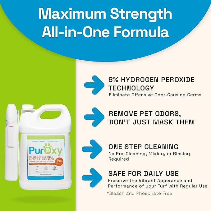 Outdoor Cleaner &amp Pet Odor Eliminator with Power Sprayer