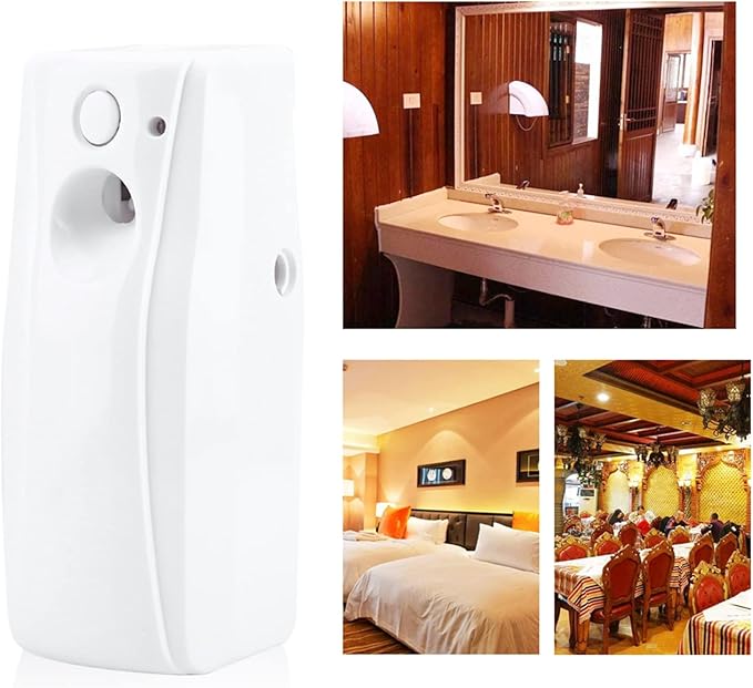 Automatic Aerosol Dispenser Wall Mounted Air Freshener with Light Sensor Purify Room Air and Remove Smelly Odor 7.5/15 / 30 mins Interval Spray Suitable for Home Bathroom
