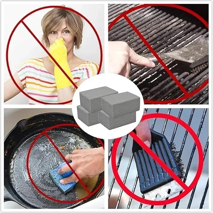 Pumice Stone for Grill Cleaning 1-10PCS BBQ Grill Cleaning Bricks Foam Glass Pumice Stones for Outdoor Kitchen Tools(5PCS)