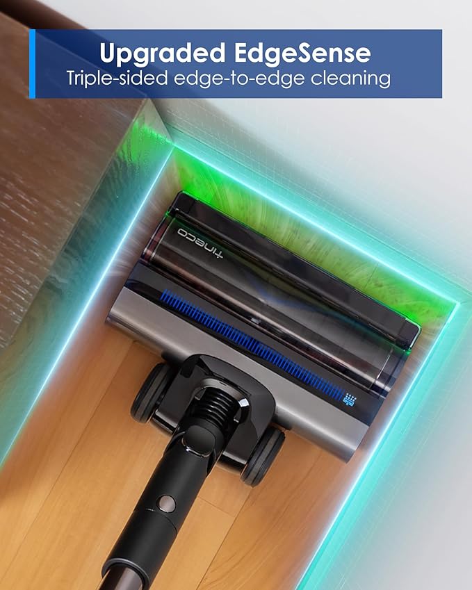 Tineco Pure ONE A90S Cordless Vacuum Cleaner 270AW Powerful Suction Up to 105min Runtime 3DSense Master Brush 150° Green LED Light Stick Vacuum Cleaner for Pet Hair Carpet &amp Hard Floor