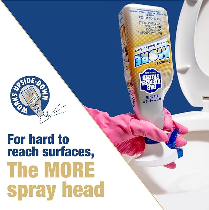 PURPUR Cloth &amp Bar Keepers Friend MORE Foam Spray (25.4) + Powder Cleanser (21 oz) Multipurpose Cleaner Stain &amp Rust Remover for Bathroom Kitchen &amp Outdoo Stainless Steel Aluminum Bra