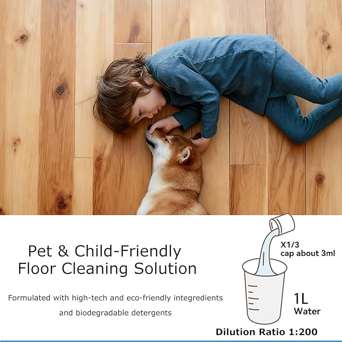 Cleaner Solution for Roborock Cleaning Solution Citrus Scented Deep Clean Residue &amp Streak Free for Hardwood Multi Surface Compatible with Roborock Saros 10/10R/Z70 Q7 Q8 Q10 S7 S8 Qrevo Series