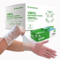 Clear Vinyl Disposable Gloves Food Safe Latex Free Powder Free for Cooking Cleaning Food Service GPVF or MPVF