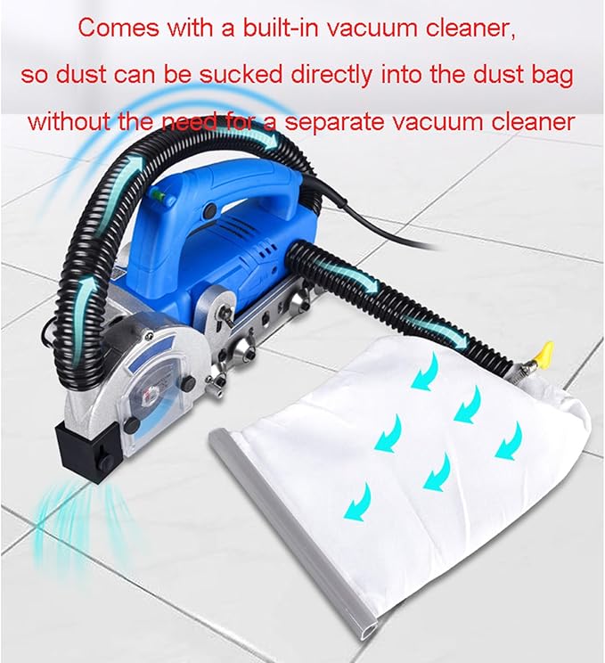 1200W Electric Tile Gap Cleaning Machine 9000r/min Crevice Cleaner Tool for Effective Tile Joint Cleaning Household Slotting Tool for Easy Grout Removal