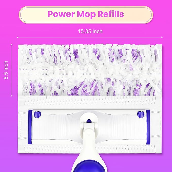 40 Cout Power Mop Pads Refills for Powermop  Multi-Surface Disposablen swiffer Power Mop PadsUnscented Spray Cleaning Repalcement Pads Refill