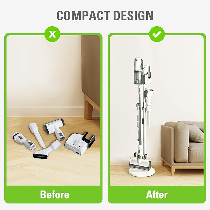 Greenworks Stick Vacuum Foldable Stand for Charger (White) Works with Greenworks 24V Stick Vacuums (SVW24L411 SVG24L411 ‎SVW24L410 ‎SVG24L410)