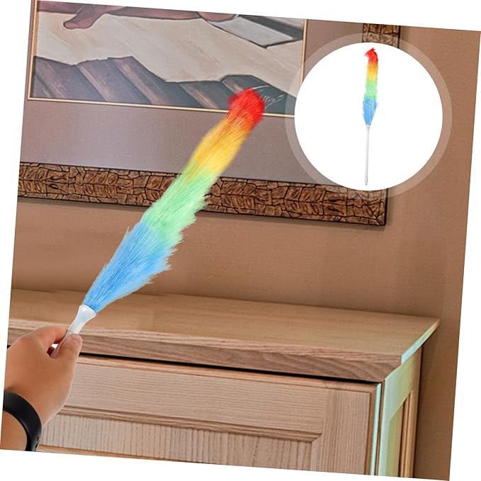 Household Duster with Ergonomic Handle Reusable Microfiber Cleaning Tool for Efficient Hard to Reach Areas for Home and Kitchen Cleaning