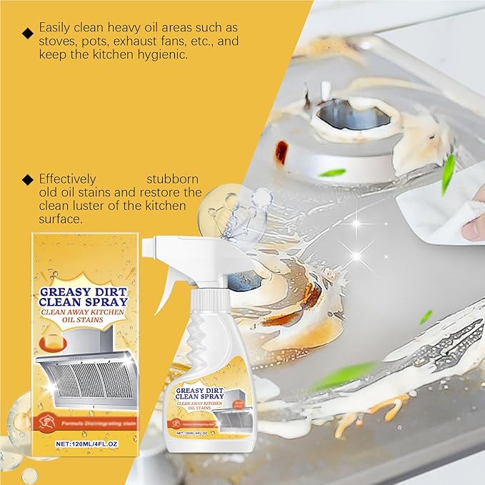 Multifunctional Powerful Kitchen Foam Cleaner Greasy Dirt Clean Spray All-Purpose Household Cleaners For Tough Grease And Dirt (2PC)
