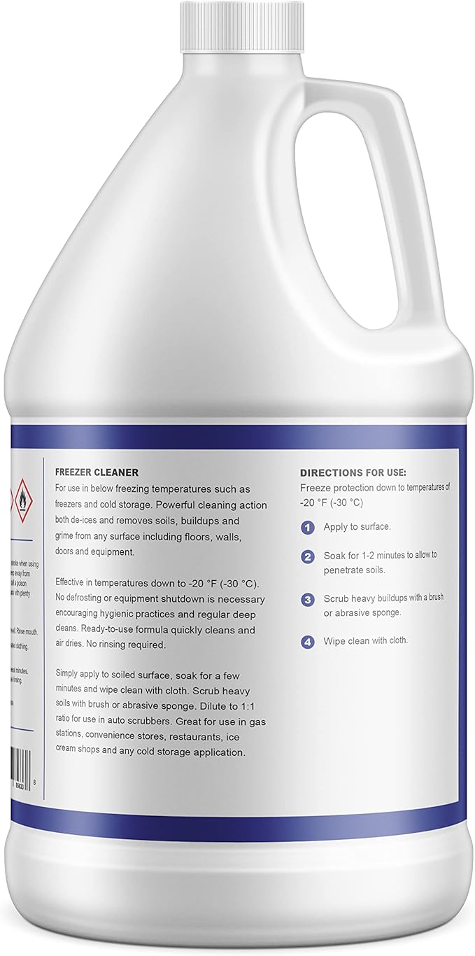 Freezer Cleaner – 2 Gallon | Deices and Cleans Ready to Use Commercial Strength For Cold Storage Works Down to -20°F