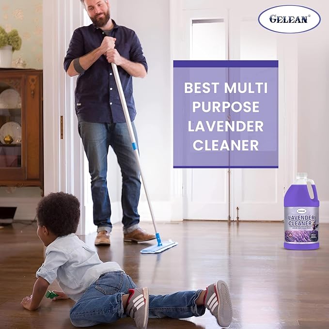 Multi Purpose Cleaner Pet Odor eliminator 64oz - Concentrate MAKES 32 GALLON - MADE IN USA- pH Neutral - Strong Floor Cleaner Odor eliminator - Stain Remover Cleaner &amp Deodorant (64 Fl Oz Lavende
