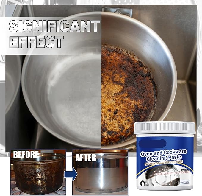 Stainless Steel Cleaning Paste - Multipurpose Kitchenware Cleaner For Rust Removal Degreasing &amp Polishing(2PCS)