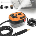 Portable Handheld Steam Cleaner High Temperature Pressurized Steam Cleaning Machine with 3 Brush Heads Suitable for Kitchen Furniture Bathroom CarOrange
