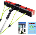 5-12M Window Cleaning Pole Window Cleaning Brush Equipment Window Cleaner Kit Water/Hose Fed Pole Cleaning Photovoltaic and Solar Panels/10M/33Ft Rod/50Cm Brush Head