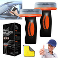 Glass Guard Cleaner Universal Glass Emulsion Cleaner Windshield Oil Film Remover Glasses Handle Oil Film Remover Lotion Glasses Cleaning Board for Car Windows (2 Pcs)