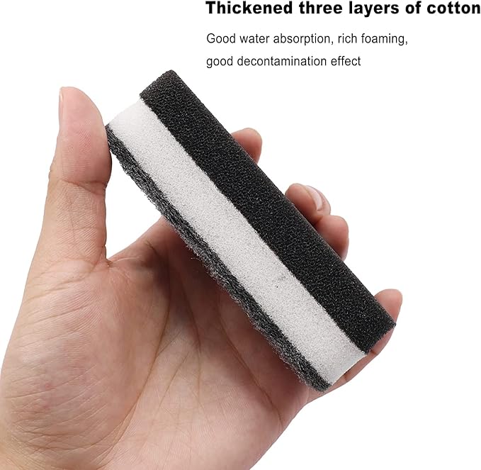 Kitchen Dishwashing Sponge Individually Wrapped Sponges Bulk Non Scratch Scouring Pad Odor-Free Dish Sponges for Washing Dishes Wipes for Household Cleaning Dishes Travel Apartments (Black- 600 Pack)