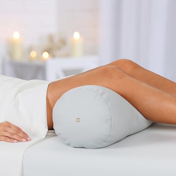 EARTHLITE Bolster Pillow Fluffy – Durable Massage Bolster 100% PU Upholstery incl. Strap Handle/Professional Quality for Massage Tables/Back Pain Relief