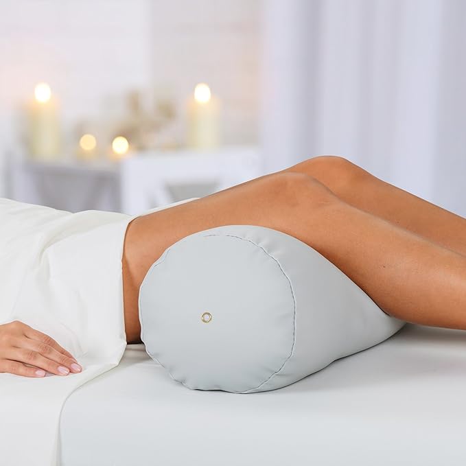 EARTHLITE Bolster Pillow Fluffy – Durable Massage Bolster 100% PU Upholstery incl. Strap Handle/Professional Quality for Massage Tables/Back Pain Relief