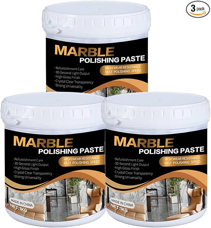 Marble Polishing Paste Kit Marble Polishing Compound Countertop Cleaner Quartz Polish Sealant &amp Protector For Marble Countertops Floors Walls