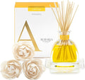 AGRARIA AirEssence Flower and Reed Diffuser Set Handmade Sola Flower Botanical Home Fragrance Set Scented Oil Reed Diffuser Gift for All Occasions