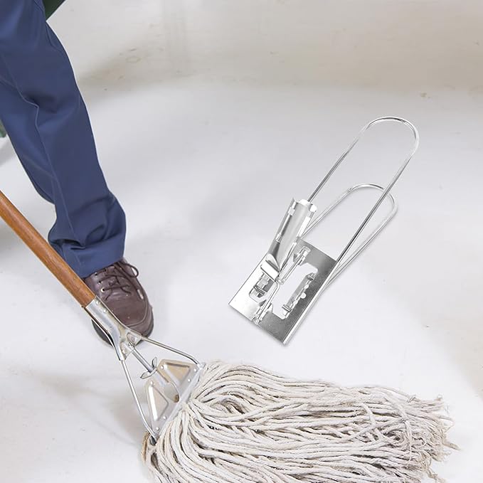 Stainless Steel Folding Mop Frame Flat Mop Support Commercial Floor Cleaning