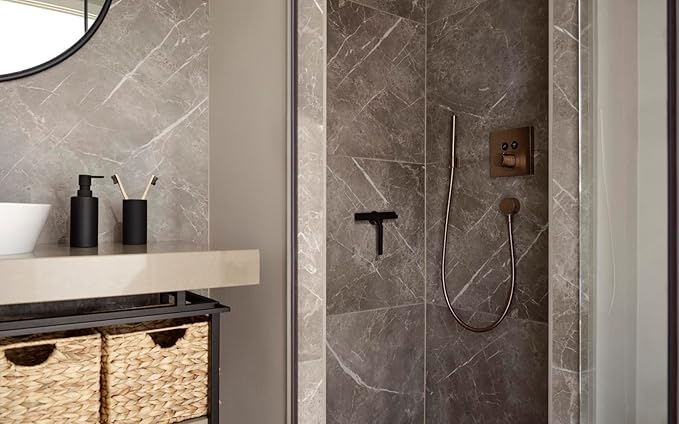 Zone Denmark Effortless Elegance Glass Wiper with Magnetic Holder for Stylish and Convenient Bathroom Maintenance Black 6.7x 8.3inches