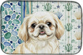 Caroline's Treasures Cream Pekingese Coastal Sea Glass Dish Drying Mat Absorbent Dish Drying Mat Pad for Kitchen Counter Dish Drainer Mat for Countertop 14 x 21 Multicolor