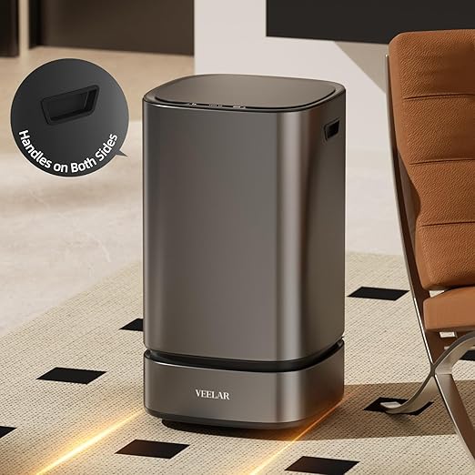 Motion Sensor Trash Can - Automatic Touchless 4 Gallon Garbage Bin for Bathroom Bedroom Kitchen Office (Stainless Steel 4Gal/15L)