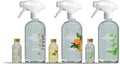 Start Up Kit – Plant-Based All-Purpose Glass &amp Bathroom Cleaners (Glass Bottles Sprayers &amp Concentrates Essential Oils: Eucalyptus Lavender Tea Tree Peppermint Citrus) Kid &amp Pet Saf