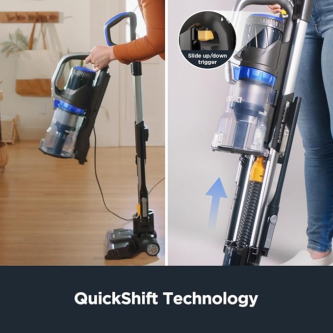Eureka Pet Upright Vacuum Cleaner for Carpet and Hard Floor Powerful Bagless Vacuum Cleaner for Home with HEPA Filter and Pet Tool OmniVerse NEU801BL with QuickShift Technology Blue