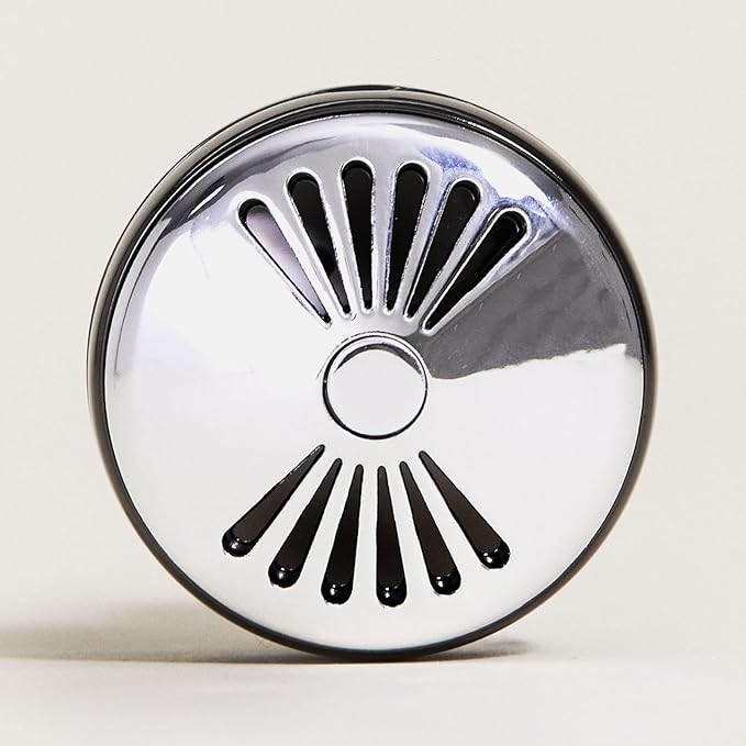 MAISON BERGER - Adjustable Refillable Car Air Freshener Vent Clip Diffuser Set - 1.75 Diameter x 1.25 Depth - Made in France (On/Off Flash - Gun Metal)