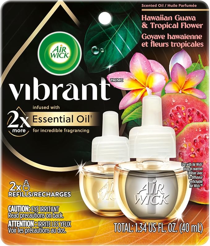 AIR WICK® Scented Oil - Vibrant Twin Refill Hawaiian Guava &amp Tropical Flower 6/(2x.67) oz.