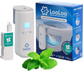 LooLoo 3.0 Touch Free Toilet Freshener Automatic Touchless Toilet Air Freshener Spray For Bathroom Starter Kit (Dispenser and 1 Fragrance Bottle) with Toilet Light and Deodorizer - Peppermint Vanilla