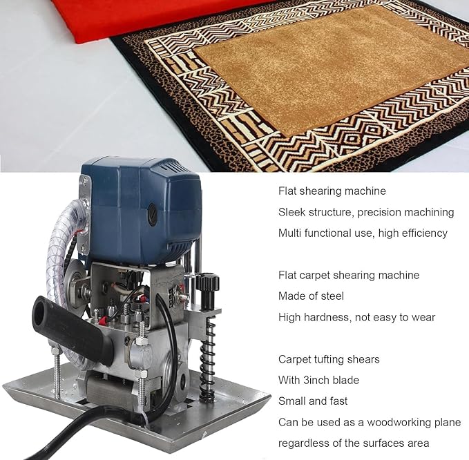 500w Carpet TrimmerFlat Rug Shearing Machine Handmade Rug Clean Shearing Machine Fast Speed Steel Carpet Tufting ShearsFlexible Movement