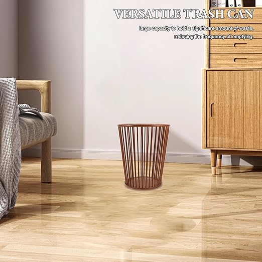 Luxshiny Wastebasket Trash Can for Bedroom and Kitchen Medium Size Paper Trash Bin with Open Top Eco-Friendly Garbage Basket for Home Bathroom Living Room