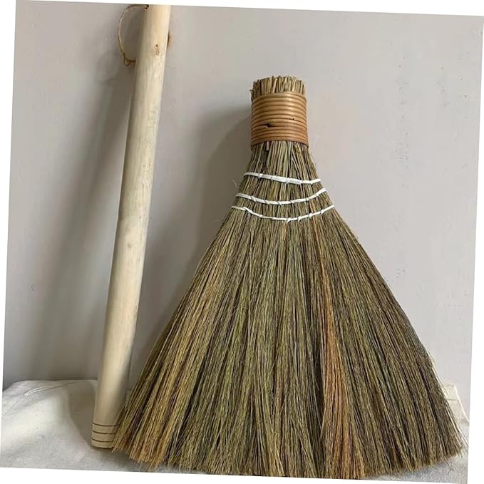 GLEAVI 2pcs Hand Woven Broom Whisk Broom for Home Office Cleaning Portable Multi Functional Dust Sweeper Natural Material Design for Everyday Use