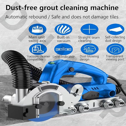 1200w Electric Grout Removal Tool Electric Tile Gaps Crevice Cleaning Machine with 9000rpm Portable Self-Vacuuming Floor Tile Seam Machine for Tile Maintenance Seamclearing-2.7mm