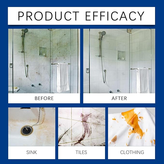 Multi-Purpose Stain Remover Cleaning Tablets - For Kitchen Bathroom Clothes - Removes Rust Grease Dirt Effectively(2PCS)
