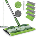MASTERTOP Microfiber Mop - Flat Floor Mops Wet Dry Dust Mop with 4 Washable Pads &amp 52.4'' Stainless Steel Handle for Hardwood Laminate Tile Floor Cleaning
