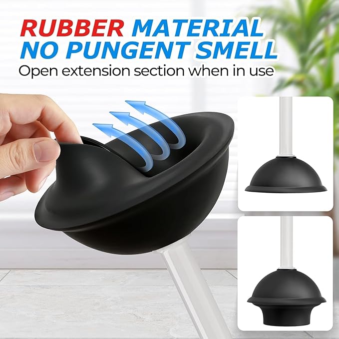 3Pack 2 in 1 Toilet Brush and Plunger Set Extended Handle PlungerToilet Bowl Brush Plunger SetBathroom Cleaning ToolsToilet Brush Plunger ComboCleaning BrushCleaning Supplies Light gray