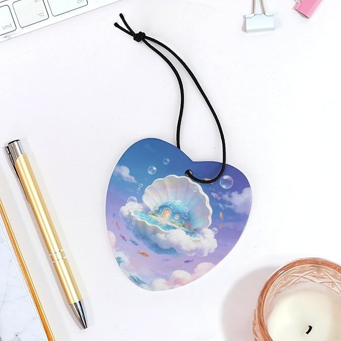5PCS Car Air Freshener Hanging Personalized Double Sided Underwater Dwelling Car Fresheners Long Lasting New Cars Scents Cute Automotive Freshies for Closets Drawers (tea)