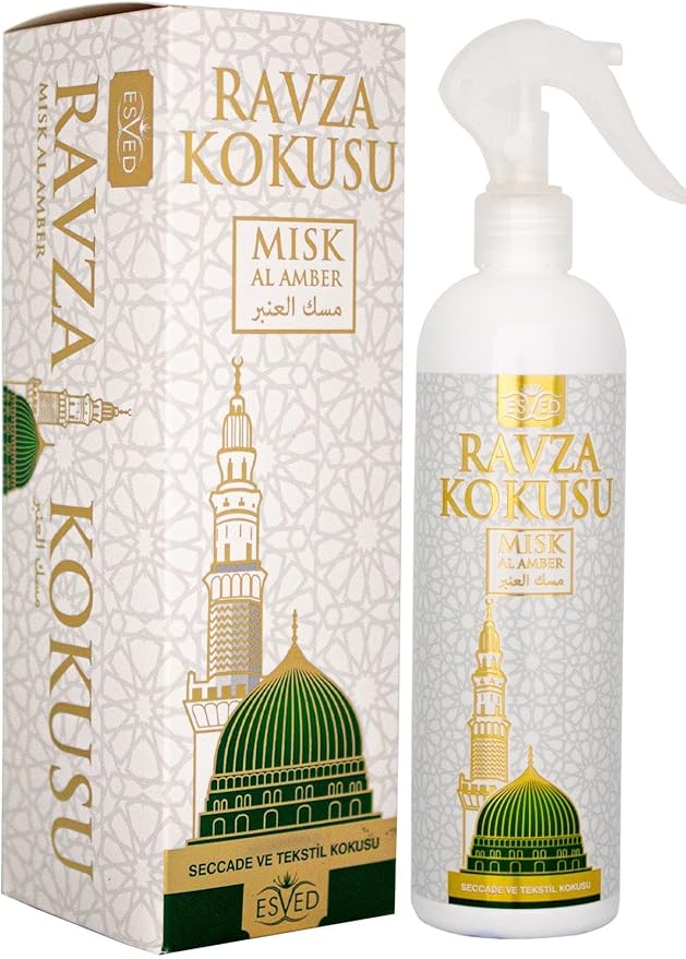 Room Spray Medine Ravza Scent 400ml 2 Pack Air Freshener Long Lasting Fragrance for Home Office Prayer Room - One Size