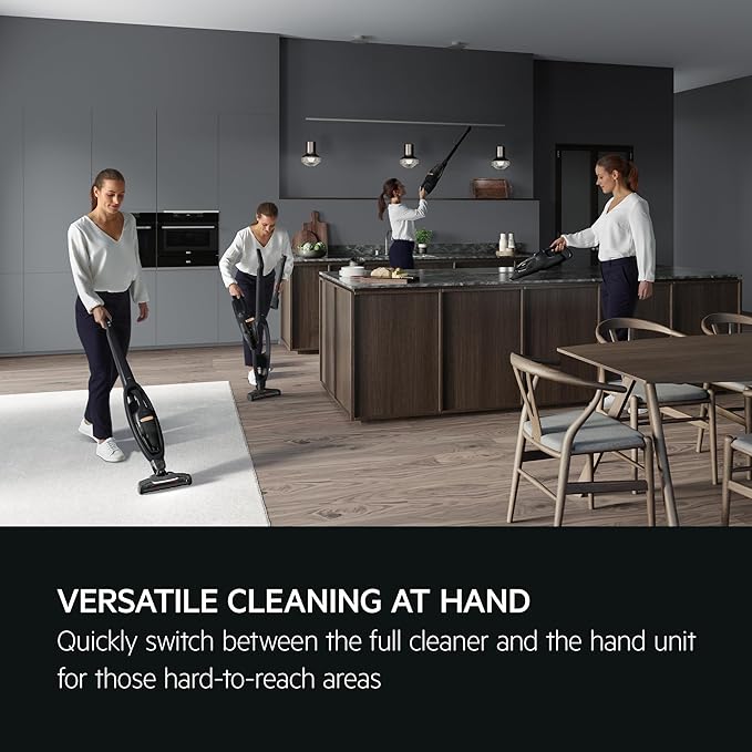 AEG QX6 Cordless Stick Vacuum Cleaner QX6-1-45AN Powerful Motor Perfect for Pet Hair All Floor Types Integrated Dust Cleaner Including Accessories Handheld Vacuum Cleaner Without Bag Grey