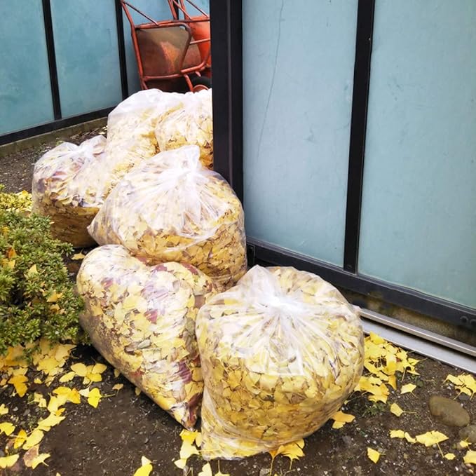 55 Gallon Clear Trash Bags (50 Bags w/Ties) Large Clear Plastic Recycling Garbage Bags